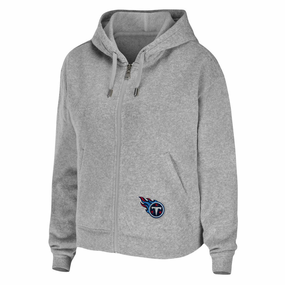 Tennessee Titans WEAR by Erin Andrews Women's Team Full-Zip Hoodie - Heathered Gray Hoodies