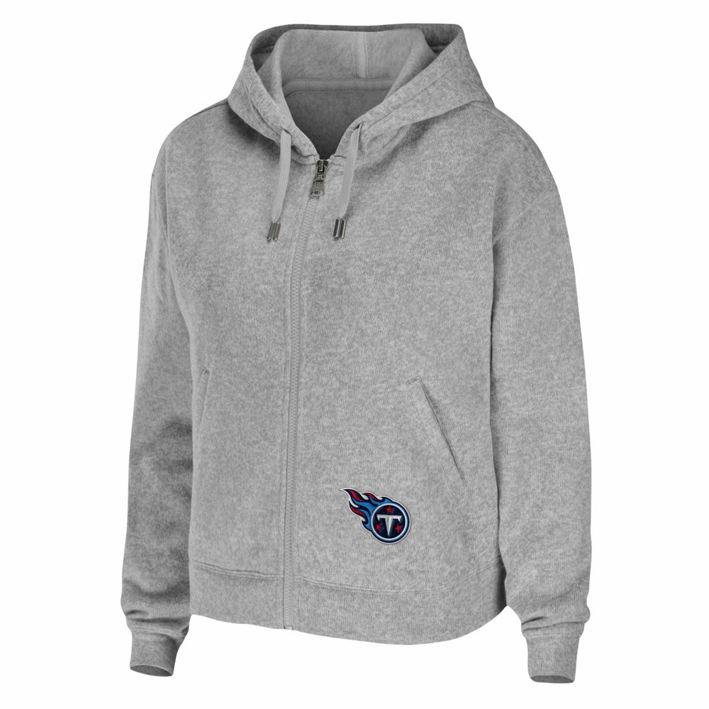 Tennessee Titans WEAR by Erin Andrews Women's Team Full-Zip Hoodie - Heathered Gray Hoodies