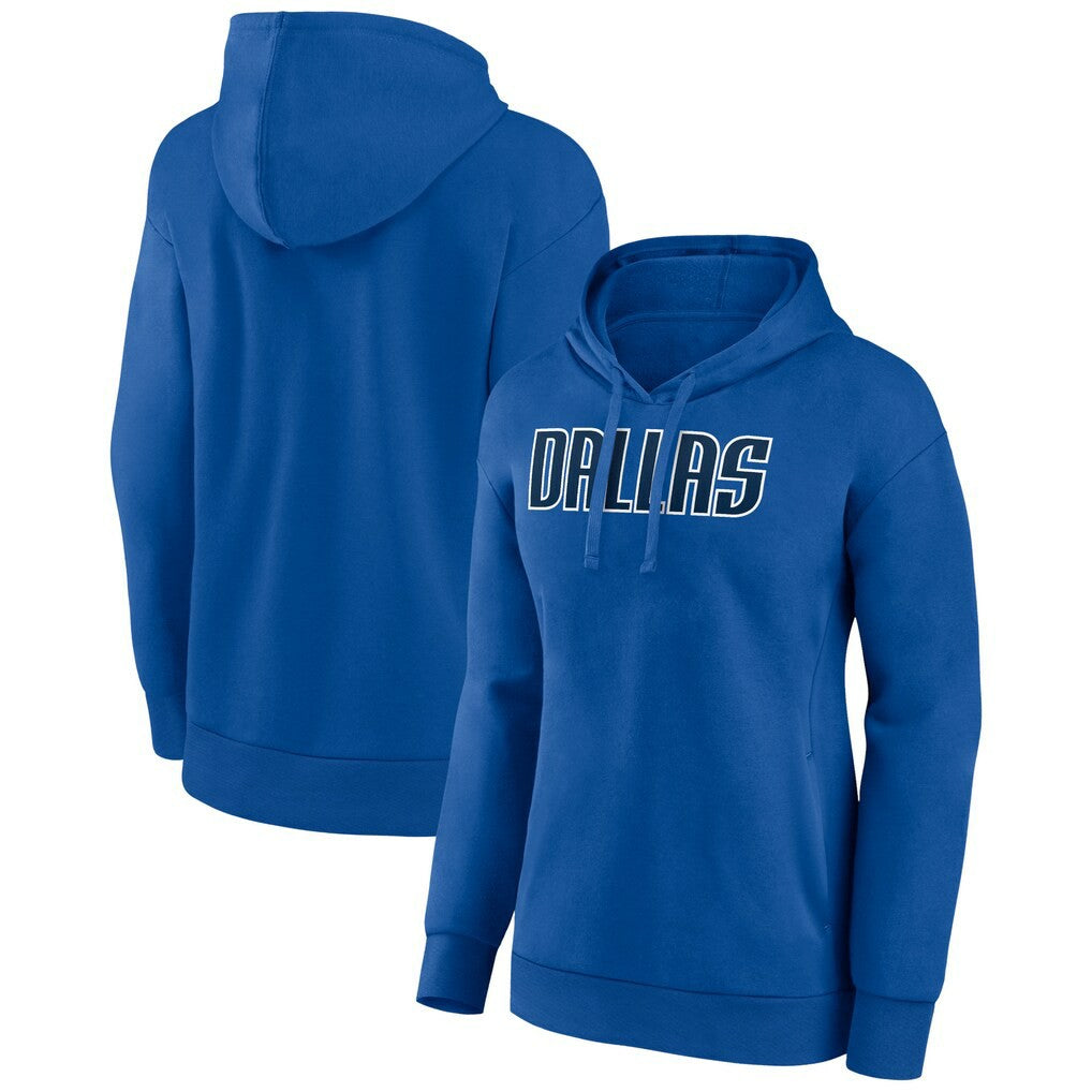 Dallas Mavericks Women's Wordmark Alt Pullover Hoodie Blue