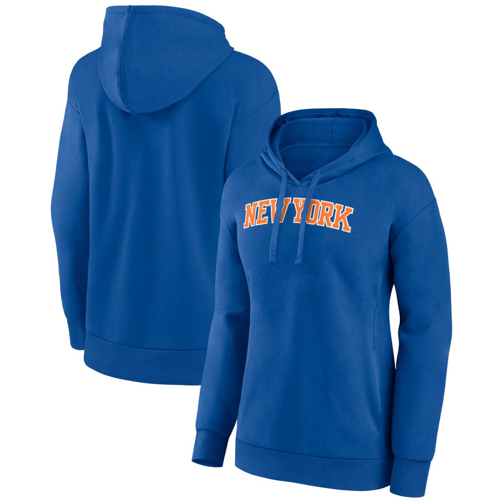 New York Knicks Women's Wordmark Alt Pullover Hoodie Royal outlet