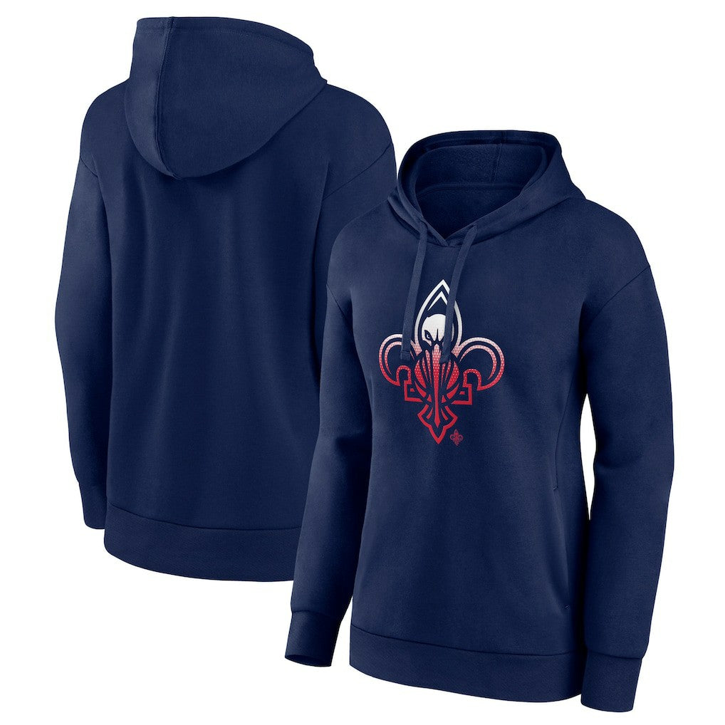 New Orleans Pelicans Women's Gradient Logo Pullover Hoodie Navy outlet