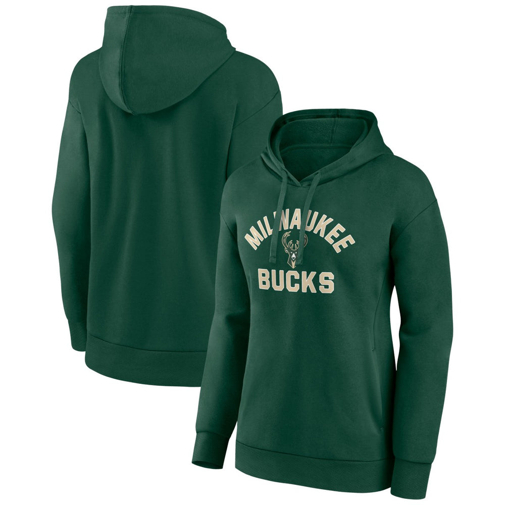 Milwaukee Bucks Women's Overtime Pullover Hoodie Hunter Green
