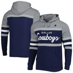 Dallas Cowboys Head Coach Pullover Hoodie - Navy/Heathered Gray Hoodies