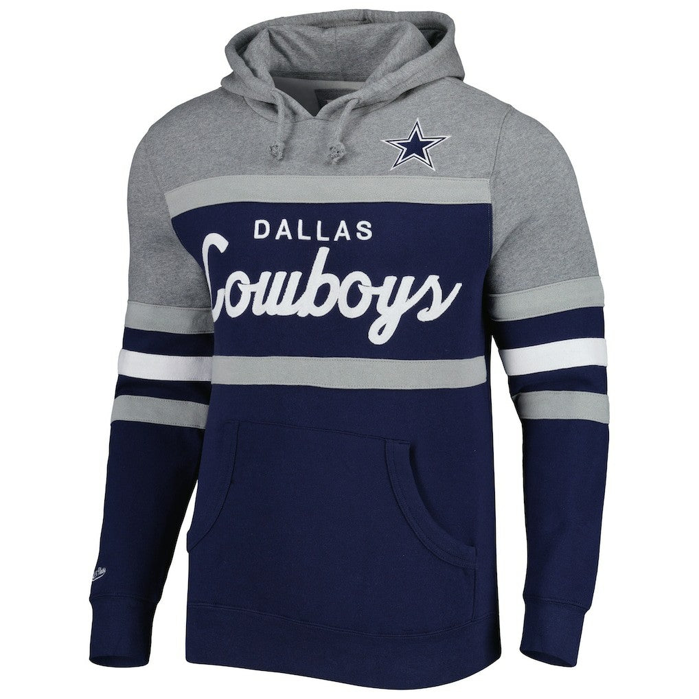 Dallas Cowboys Head Coach Pullover Hoodie - Navy/Heathered Gray Hoodies
