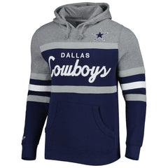 Dallas Cowboys Head Coach Pullover Hoodie - Navy/Heathered Gray Hoodies