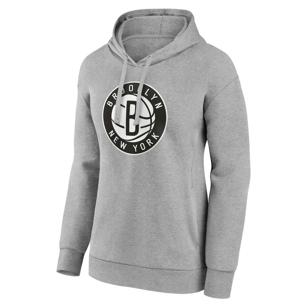 Brooklyn Nets Women's Alternate Logo Pullover Hoodie Gray