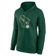 Milwaukee Bucks Women's Alternate Logo Pullover Hoodie Hunter Green