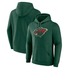 Minnesota Wild Fanatics Primary Logo Pullover Hoodie - Green | US 5133137