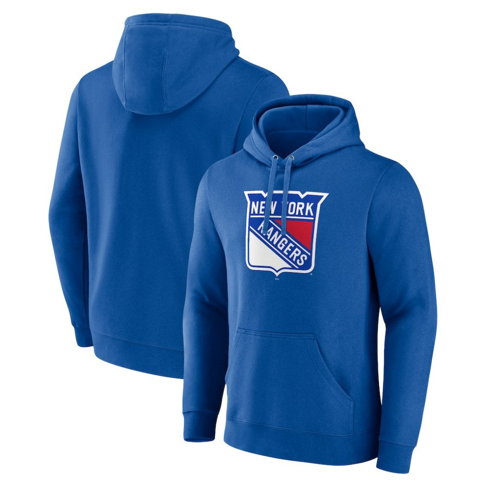 New York Rangers Fanatics Primary Logo Pullover Hoodie - Blue | US 5133163