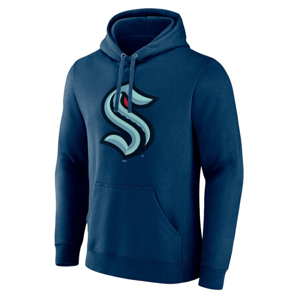 Seattle Kraken Fanatics Primary Logo Pullover Hoodie - Deep Sea Blue | US 5133180