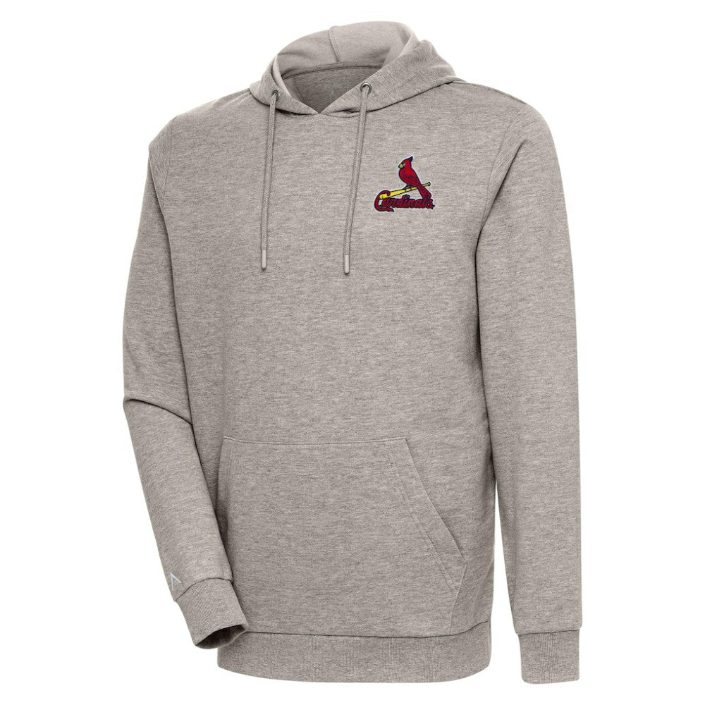 St. Louis Cardinals Antigua Action Pullover Hoodie - Oatmeal Hoodies