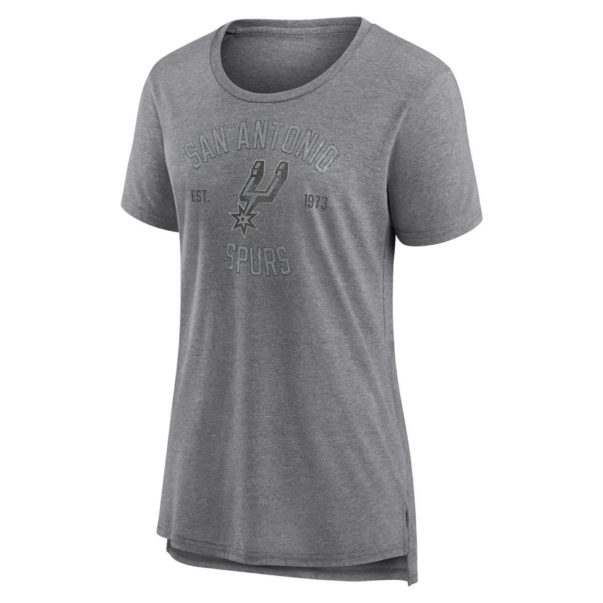 San Antonio Spurs Women's Heritage Tri-Blend T-Shirt Heather Gray