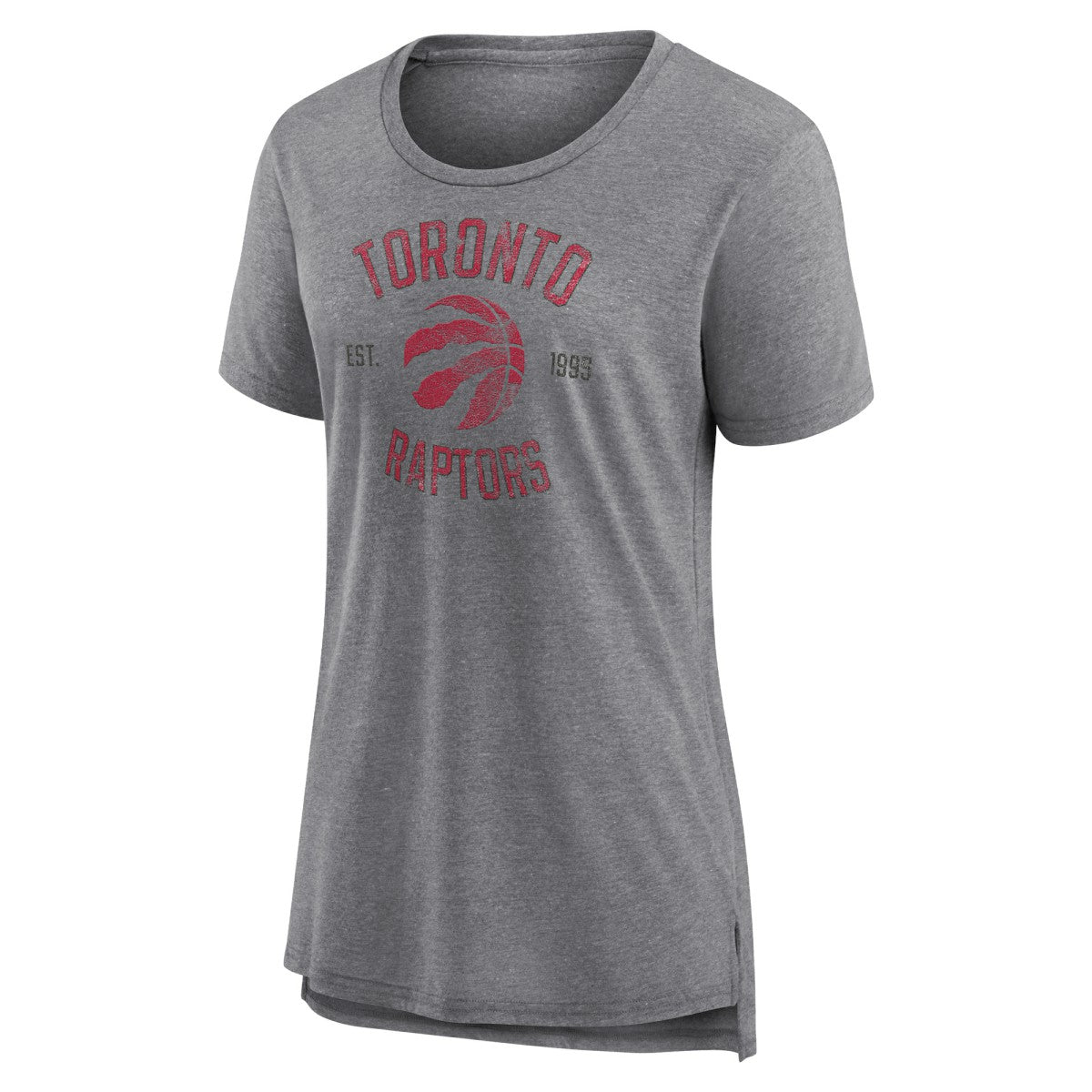 Toronto Raptors Women's Heritage Tri-Blend T-Shirt Heather Gray