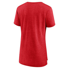 Houston Rockets Women's Heritage Tri-Blend T-Shirt Heather Red