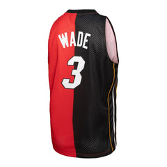 Dwyane Wade Miami Heat Big & Tall Hardwood Classics 2005/06 Split Swingman Jersey Black/Red - Mitchell & Ness