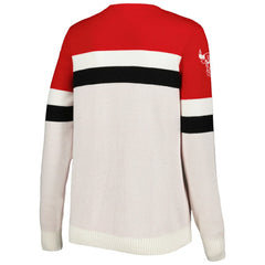 Chicago Bulls Lusso Women's Dominique Pullover Sweater Red/Cream outlet