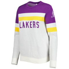 Los Angeles Lakers Lusso Women's Dominique Pullover Sweater Purple/Cream outlet