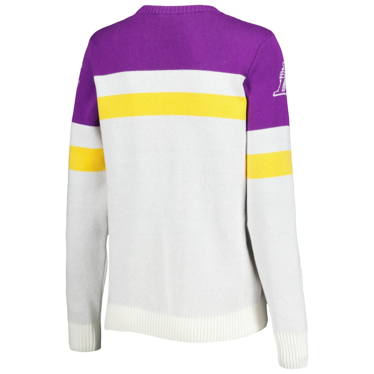 Los Angeles Lakers Lusso Women's Dominique Pullover Sweater Purple/Cream outlet