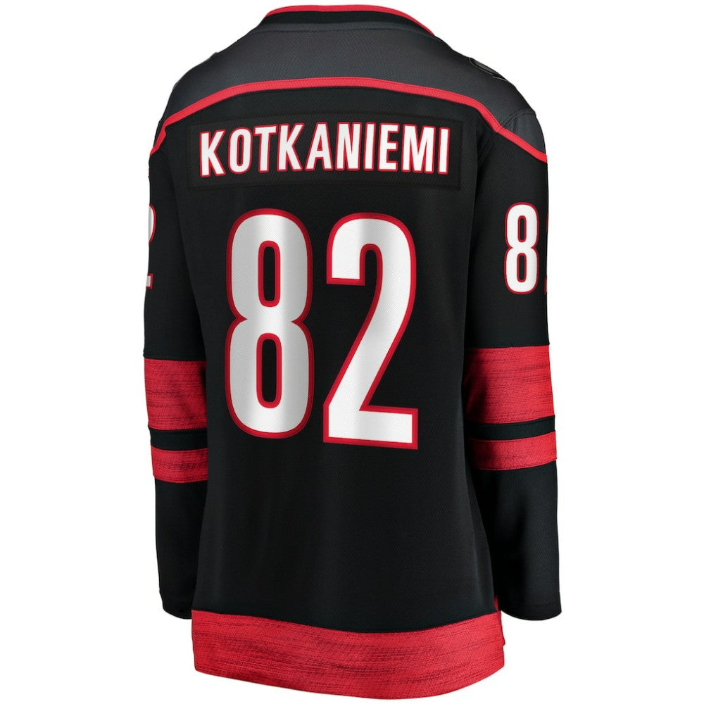 Jesperi Kotkaniemi Carolina Hurricanes Fanatics Women's Home Breakaway Player Jersey - Black | US 5135858