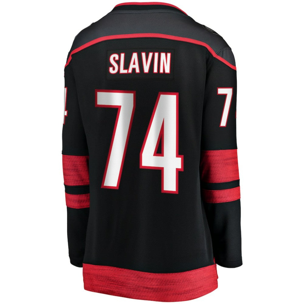 Jaccob Slavin Carolina Hurricanes Fanatics Women's Home Breakaway Player Jersey - Black | US 5135861
