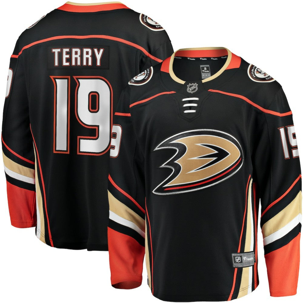 Troy Terry Anaheim Ducks Fanatics Home Team Breakaway Player Jersey - Black | US 5135864