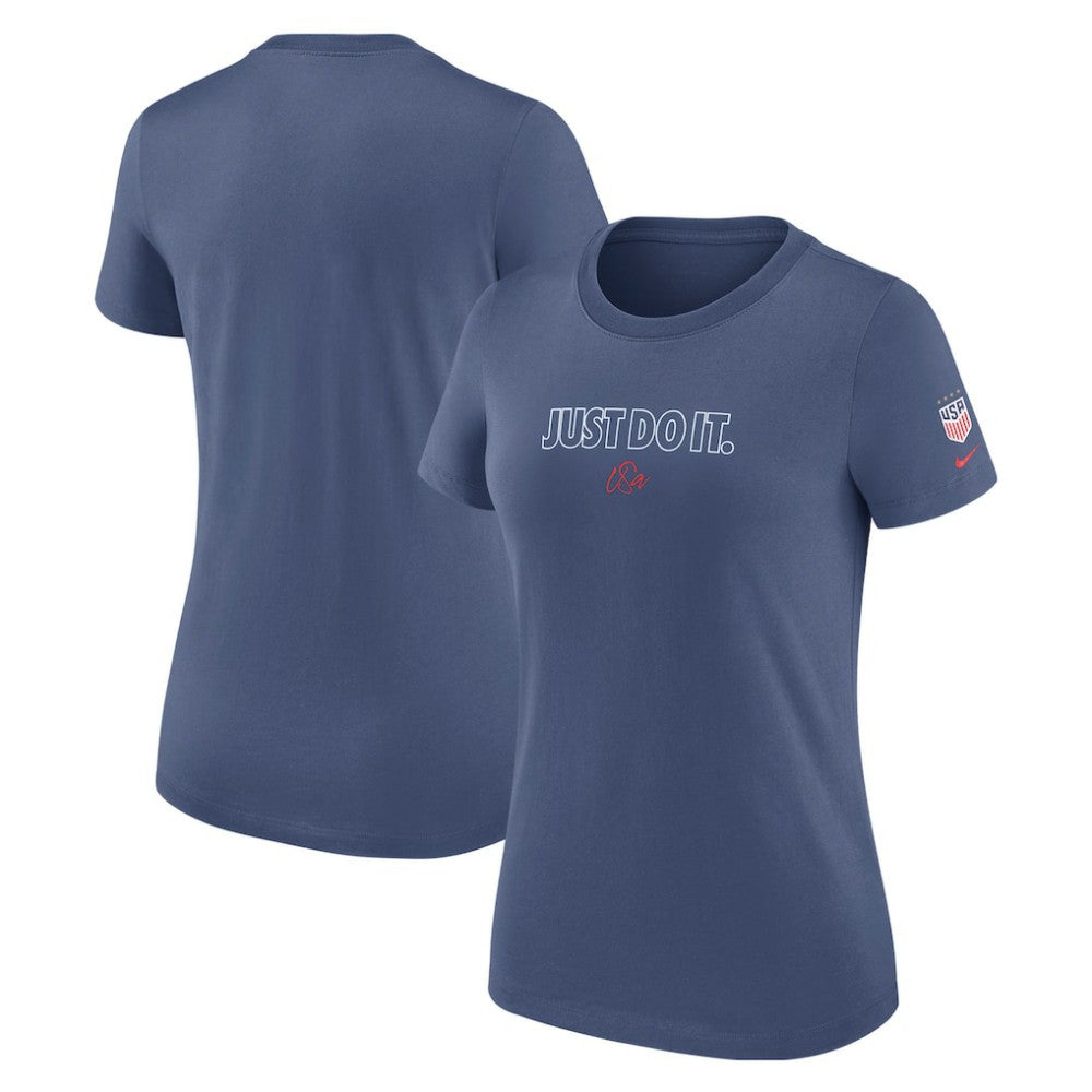 USWNT Women's Just Do It T-Shirt Blue - Nike for sale