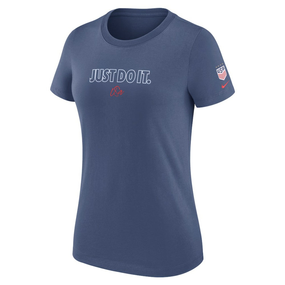 USWNT Women's Just Do It T-Shirt Blue - Nike for sale
