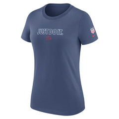 USWNT Women's Just Do It T-Shirt Blue - Nike for sale