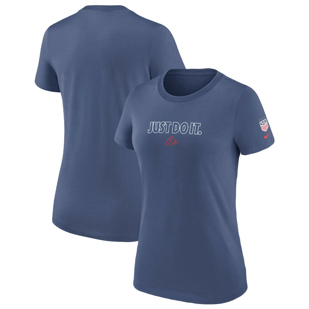 USWNT Women's Just Do It T-Shirt Blue - Nike