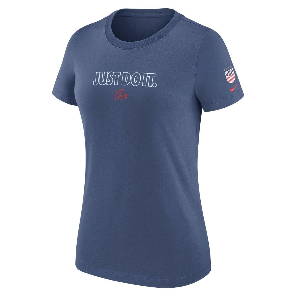 USWNT Women's Just Do It T-Shirt Blue - Nike