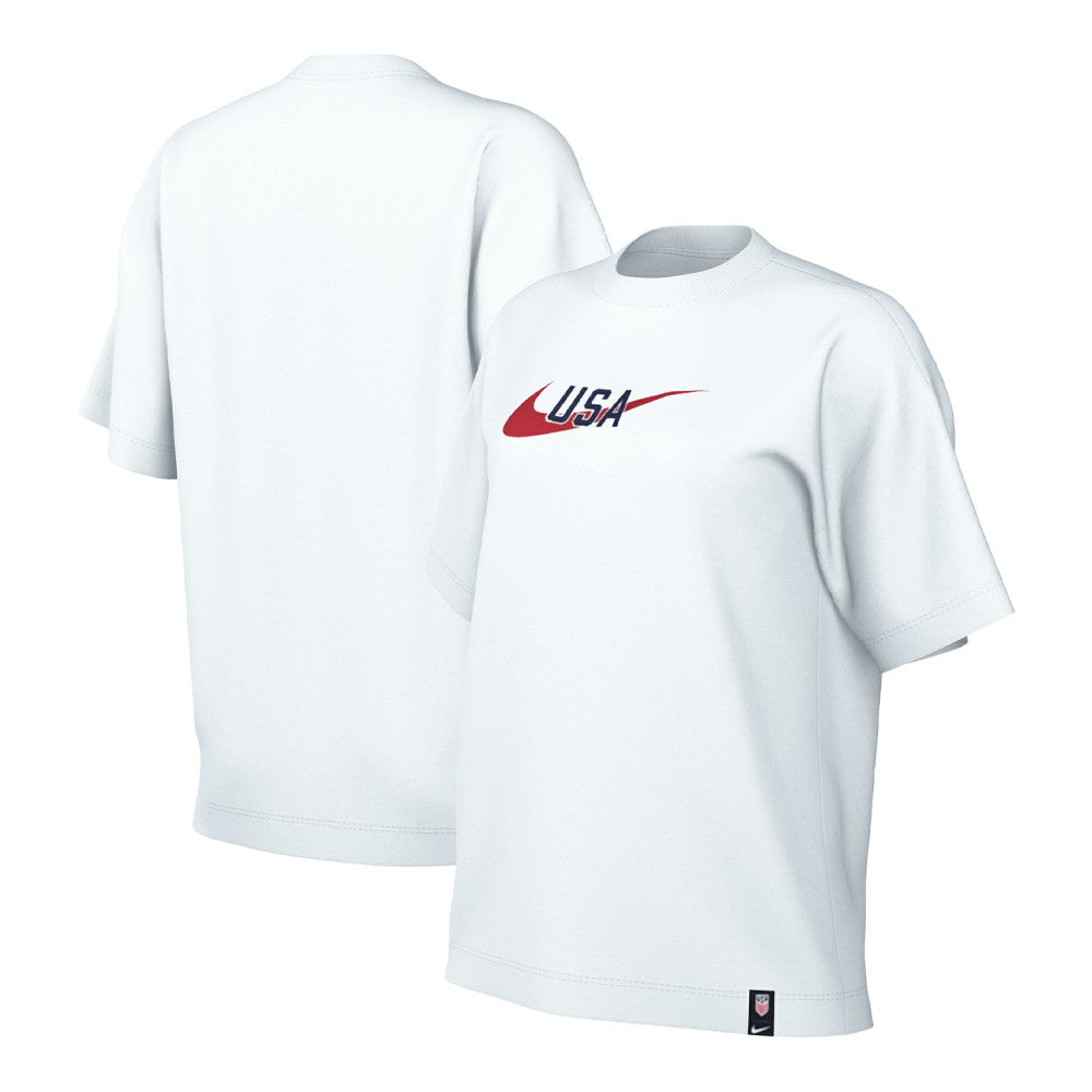 USMNT Women's Swoosh T-Shirt White - Nike on sale