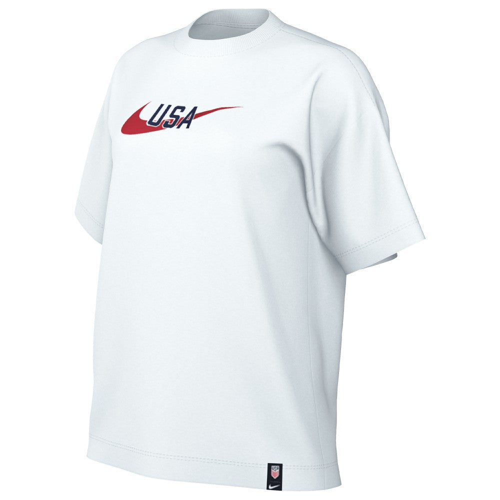 USMNT Women's Swoosh T-Shirt White - Nike on sale
