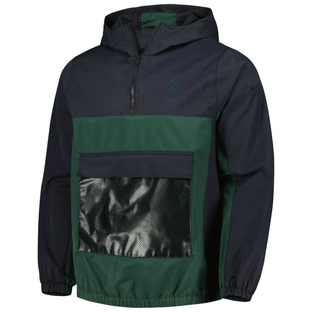 Liverpool Anorak Hoodie Quarter-Zip Jacket Green - Nike discount