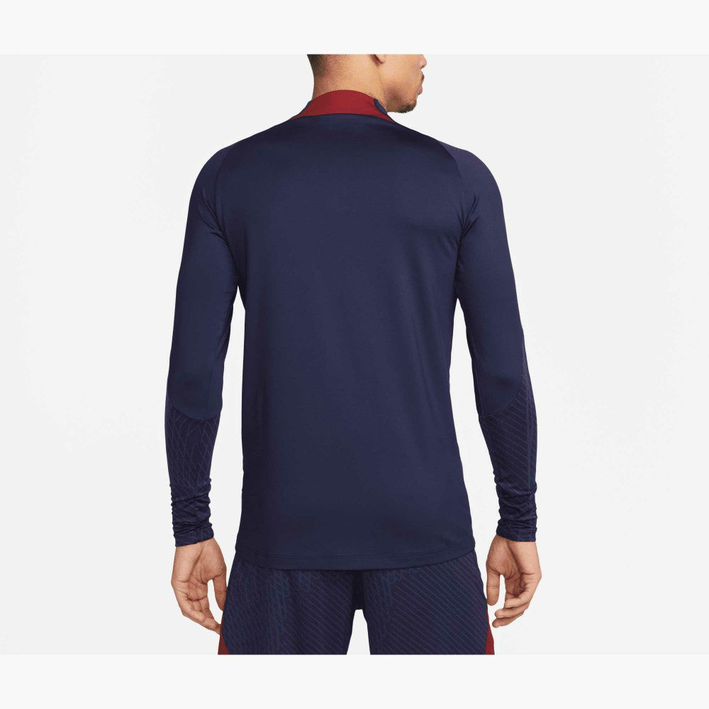 Paris Saint-Germain 2023/24 Strike Drill Performance Raglan Quarter-Zip Long Sleeve Top Navy - Nike online