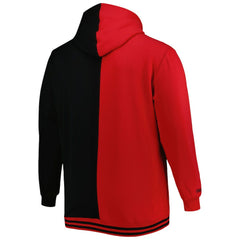 Atlanta Hawks Hardwood Classics Big & Tall Hardwood Classics Split Pullover Hoodie Red/Black - Mitchell & Ness