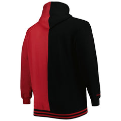 Miami Heat Hardwood Classics Big & Tall Hardwood Classics Split Pullover Hoodie Black/Red - Mitchell & Ness
