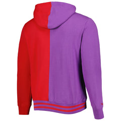 Toronto Raptors Big & Tall Hardwood Classics Split Pullover Hoodie Purple/Red - Mitchell & Ness