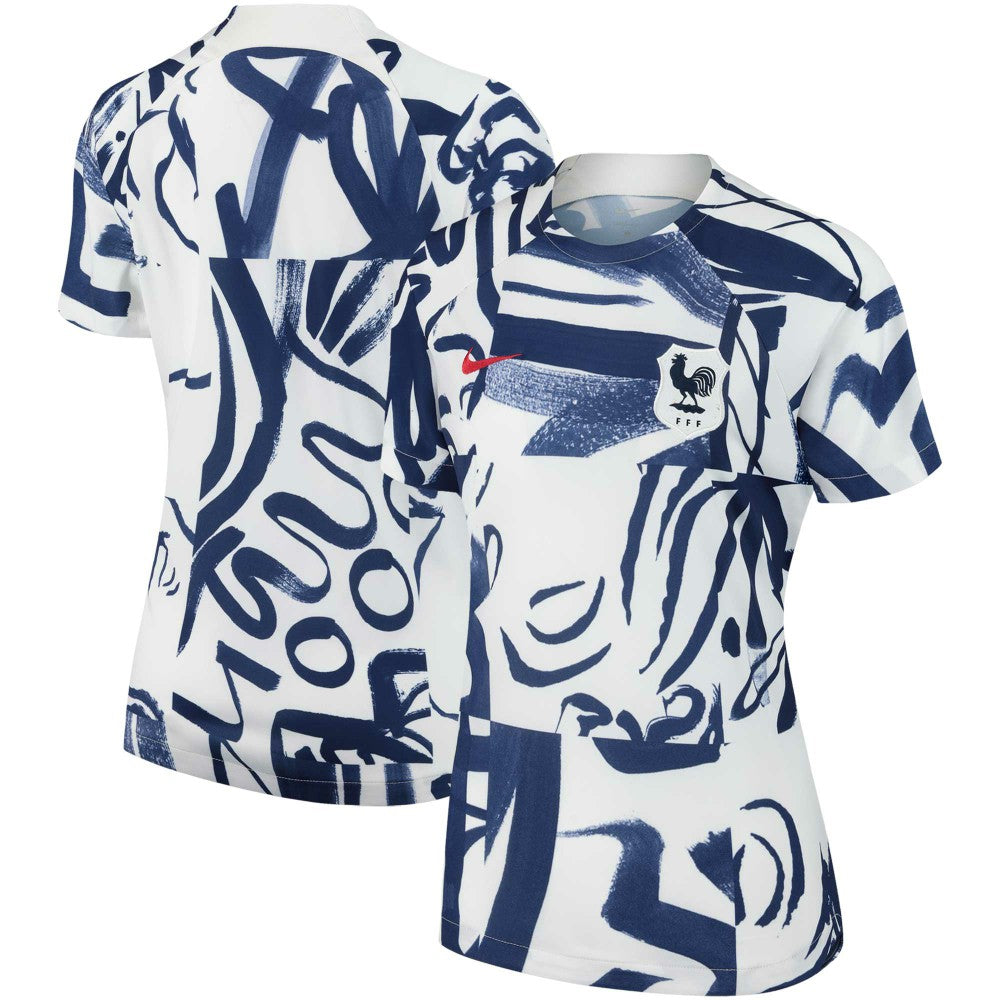 France Women's National Team Women's 2023 Pre-Match Top White - Nike on sale