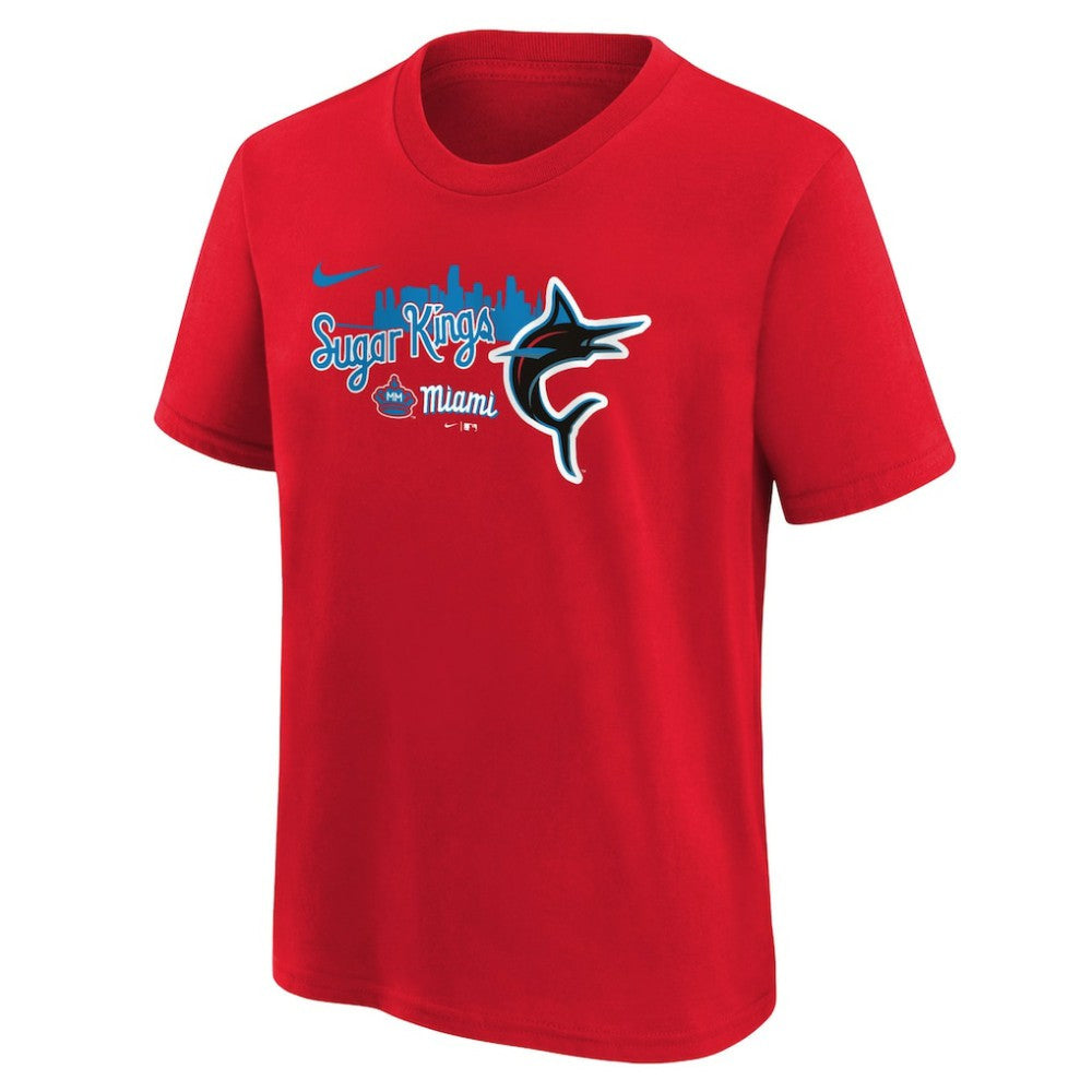 Miami Marlins Nike Preschool City Connect Graphic T-Shirt - Red T-shirts