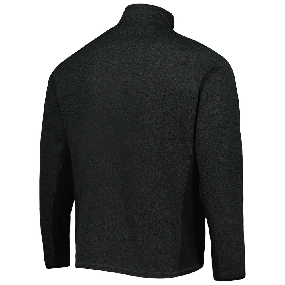 Chicago Blackhawks Antigua Course Quarter-Zip Jacket - Heathered Black | US 5138515