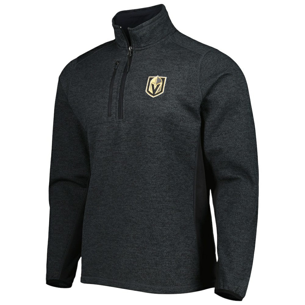 Vegas Golden Knights Antigua Course Quarter-Zip Jacket - Heathered Black | US 5138524