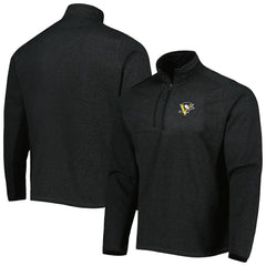 Pittsburgh Penguins Antigua Course Quarter-Zip Jacket - Heathered Black | US 5138525
