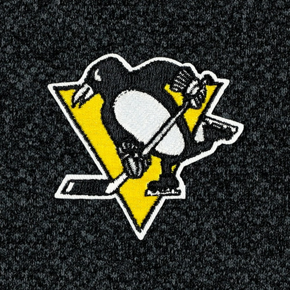 Pittsburgh Penguins Antigua Course Quarter-Zip Jacket - Heathered Black | US 5138525