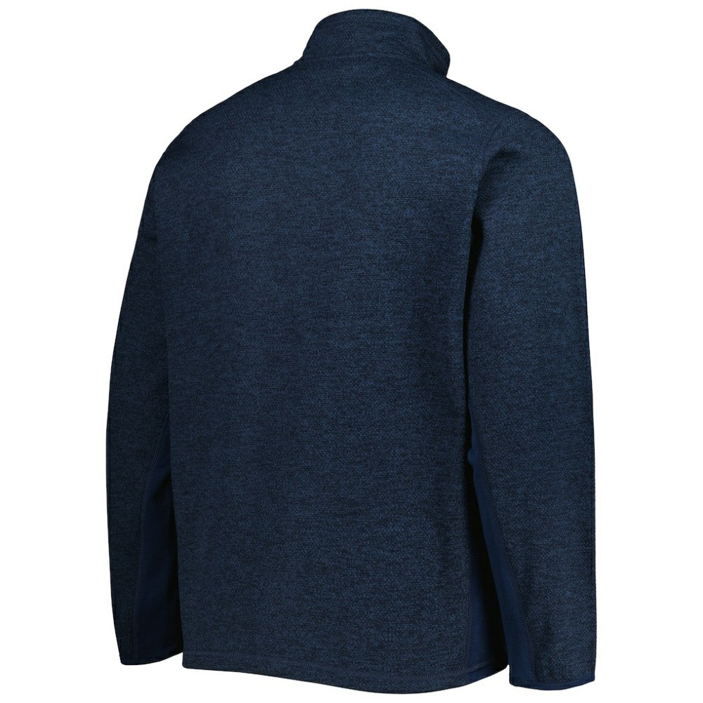 Seattle Kraken Antigua Course Quarter-Zip Jacket - Heathered Deep Sea Blue | US 5138528