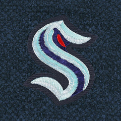 Seattle Kraken Antigua Course Quarter-Zip Jacket - Heathered Deep Sea Blue | US 5138528