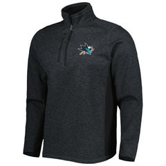 San Jose Sharks Antigua Course Quarter-Zip Jacket - Heathered Black | US 5138529
