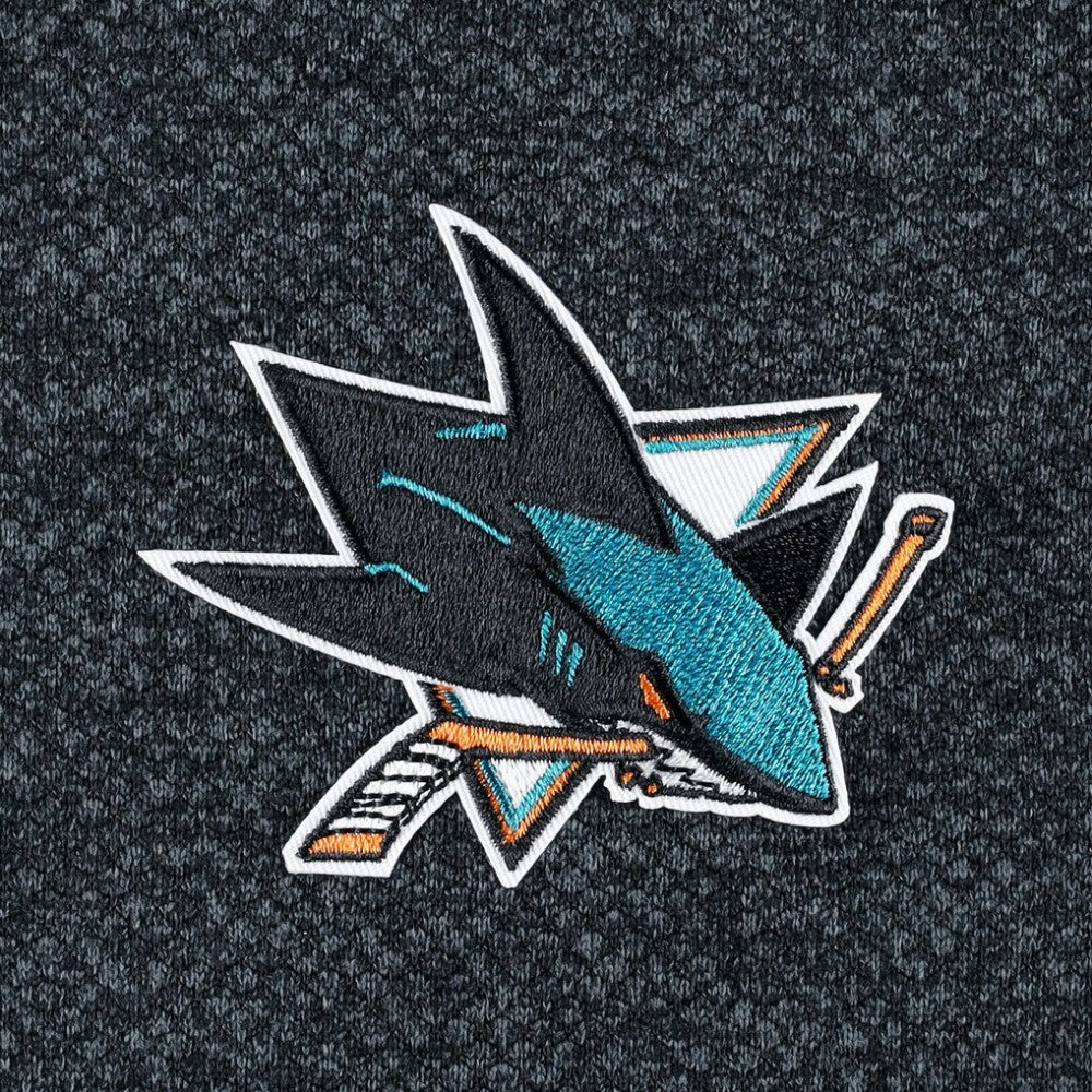 San Jose Sharks Antigua Course Quarter-Zip Jacket - Heathered Black | US 5138529
