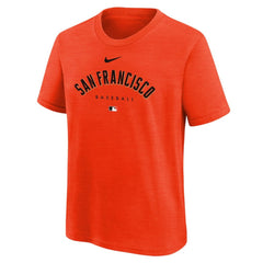 San Francisco Giants Nike Youth Authentic Collection Early Work Tri-Blend T-Shirt - Orange T-shirts