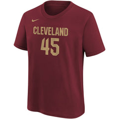Donovan Mitchell Cleveland Cavaliers Youth Icon Edition Name & Number T-Shirt Wine - Nike