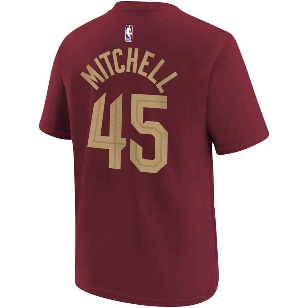 Donovan Mitchell Cleveland Cavaliers Youth Icon Edition Name & Number T-Shirt Wine - Nike